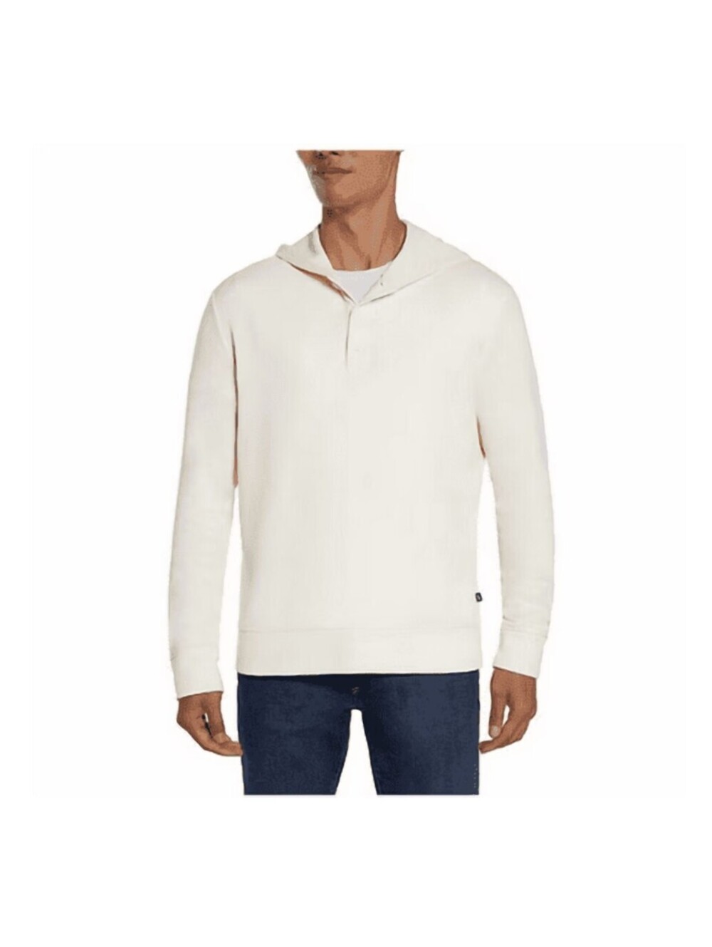 Gap Men's Medium Cream Henley Hoodie Cream Size Medium
